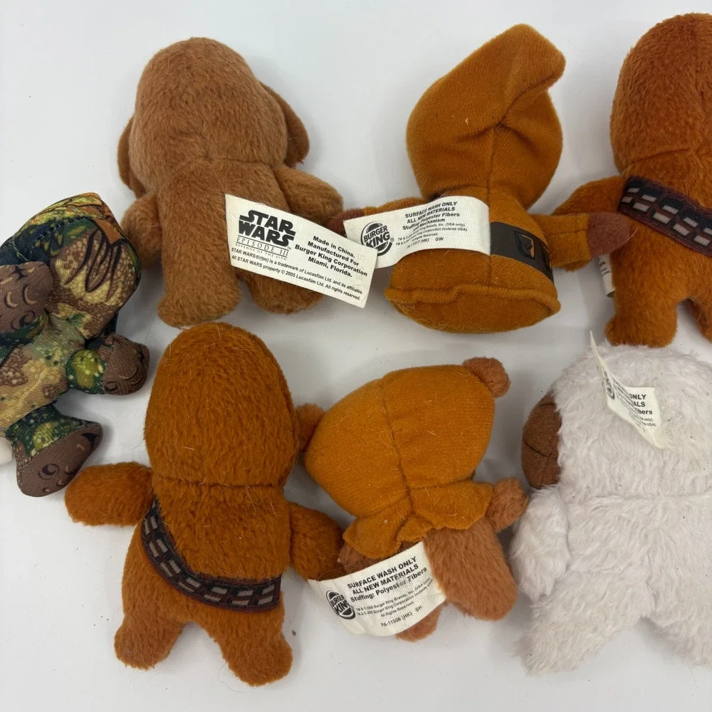 Star Wars Episode III Burger King Plush Toy Lot Of 7 2005 Characters